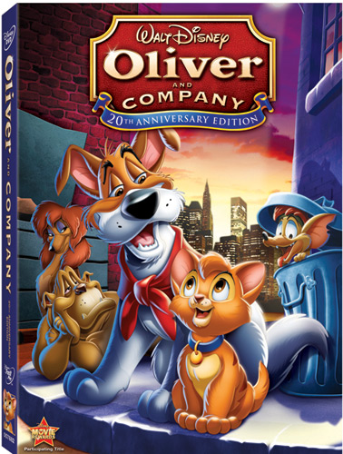 Oliver and Company 20th Anniversary DVD Boxart