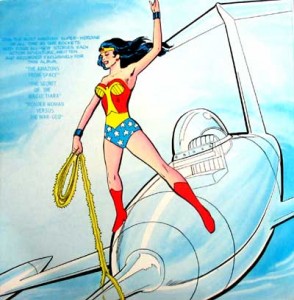 Old Wonder Woman on Invisible Jet